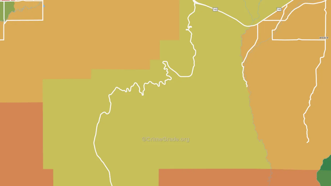 Mesa Verde National Park, CO Map of Drug-Related Crime Rates
