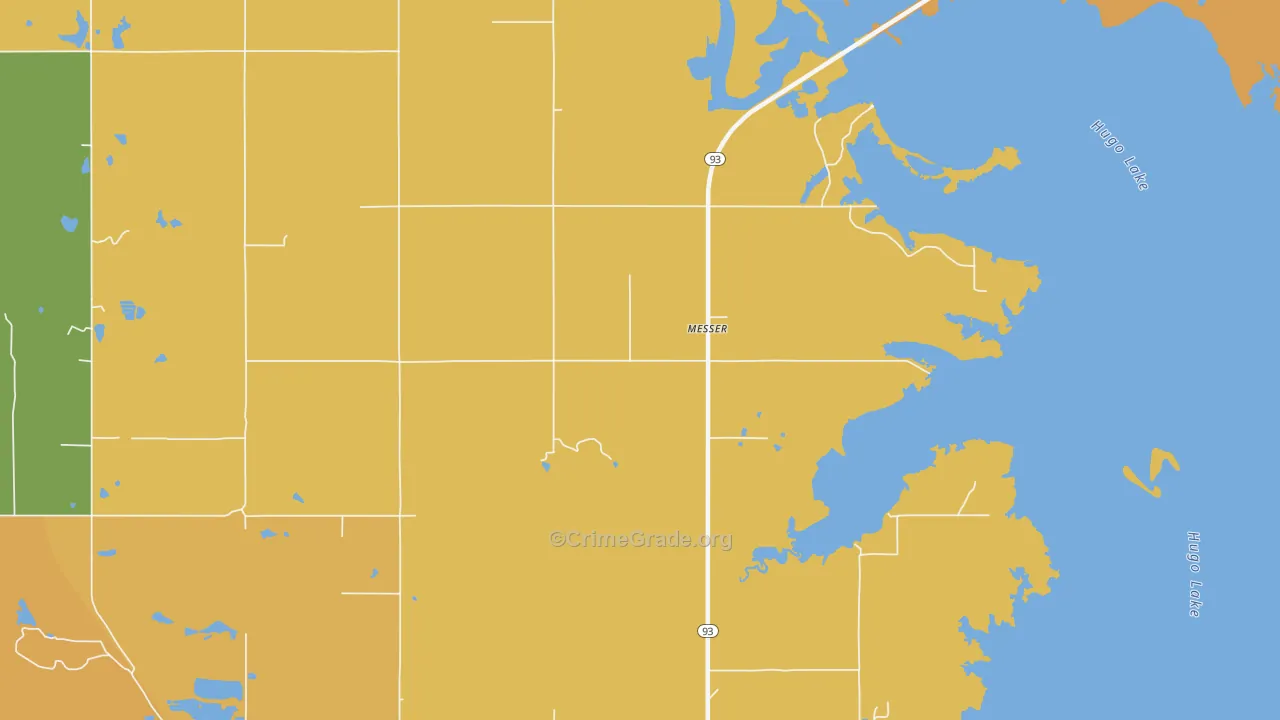 Messer, OK Map of Drug-Related Crime Rates
