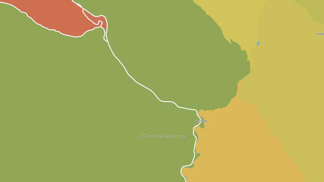 Methow, WA Map of Drug-Related Crime Rates