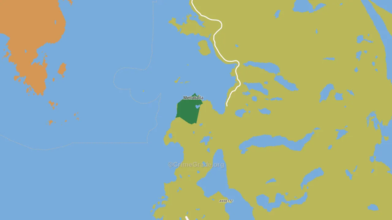 Metlakatla, AK Map of Drug-Related Crime Rates