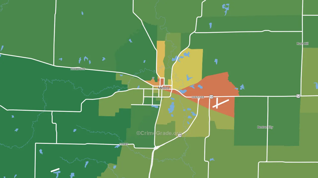 Mexico, MO Map of Drug-Related Crime Rates