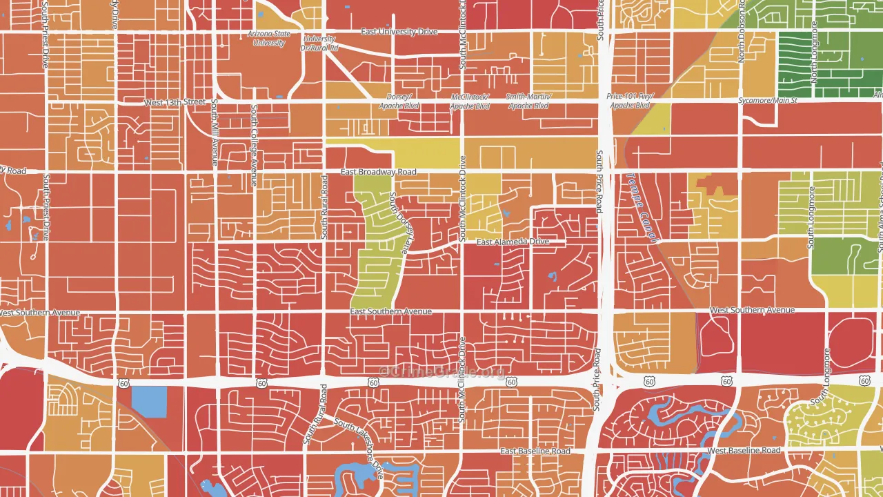 Meyer Park, Tempe, AZ Map of Drug-Related Crime Rates