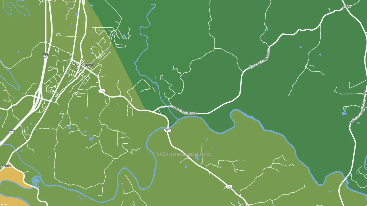 Mica, GA Map of Drug-Related Crime Rates