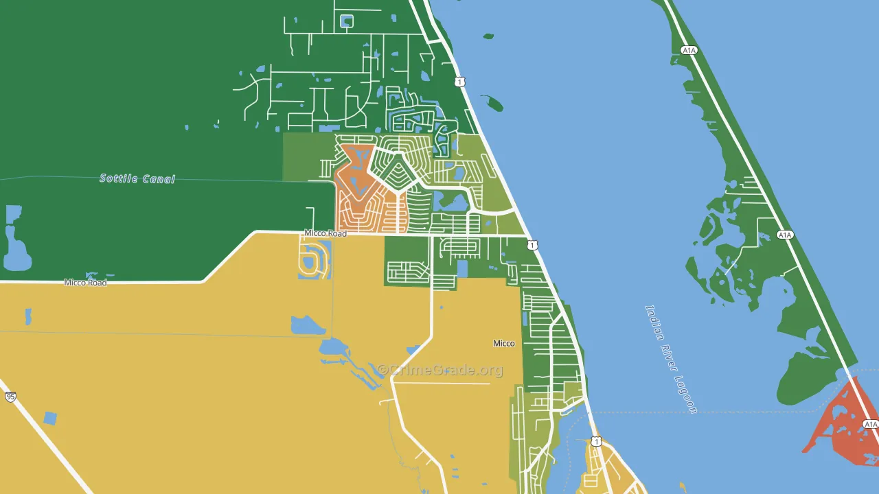 Micco, FL Map of Drug-Related Crime Rates