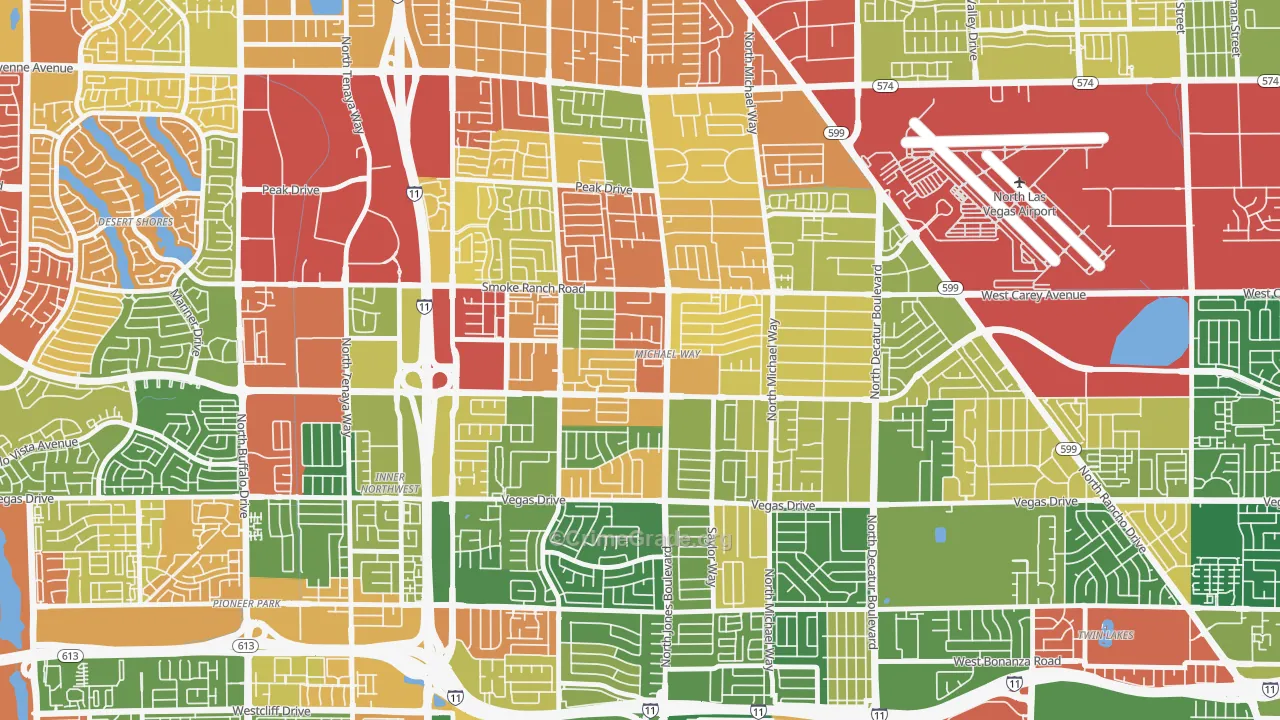 Michael Way, Las Vegas, NV Map of Drug-Related Crime Rates