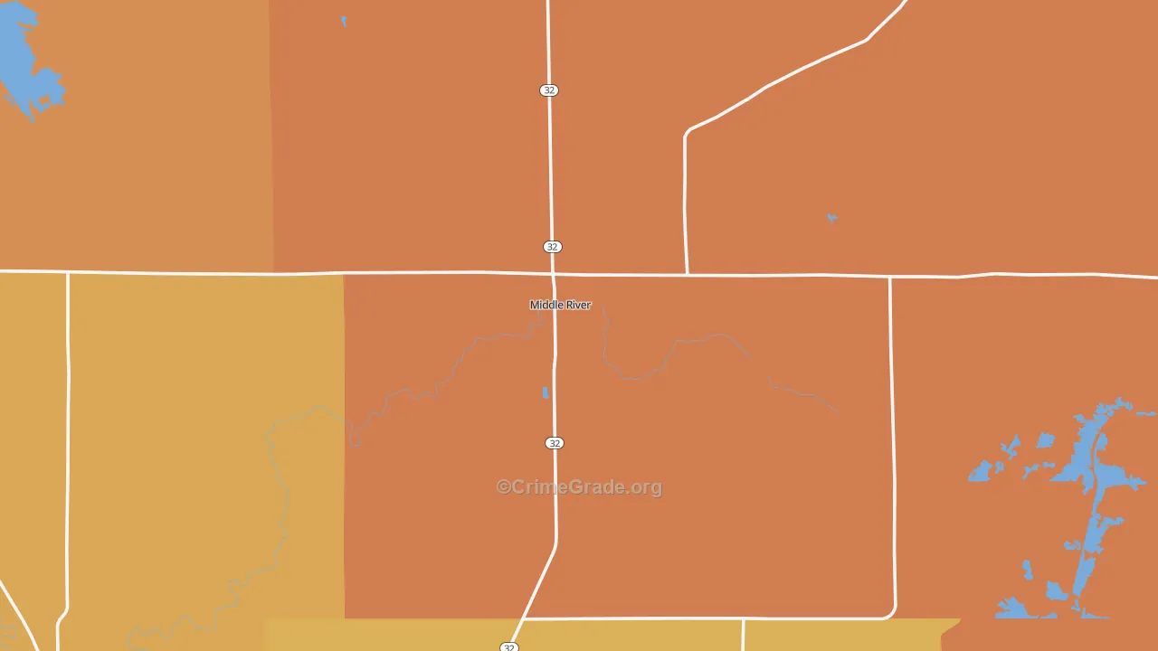 Middle River, MN Map of Drug-Related Crime Rates