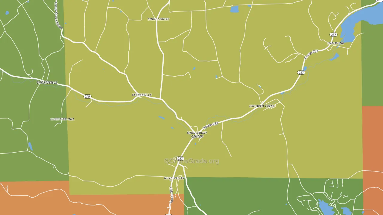 Middlebury Center, PA Map of Drug-Related Crime Rates