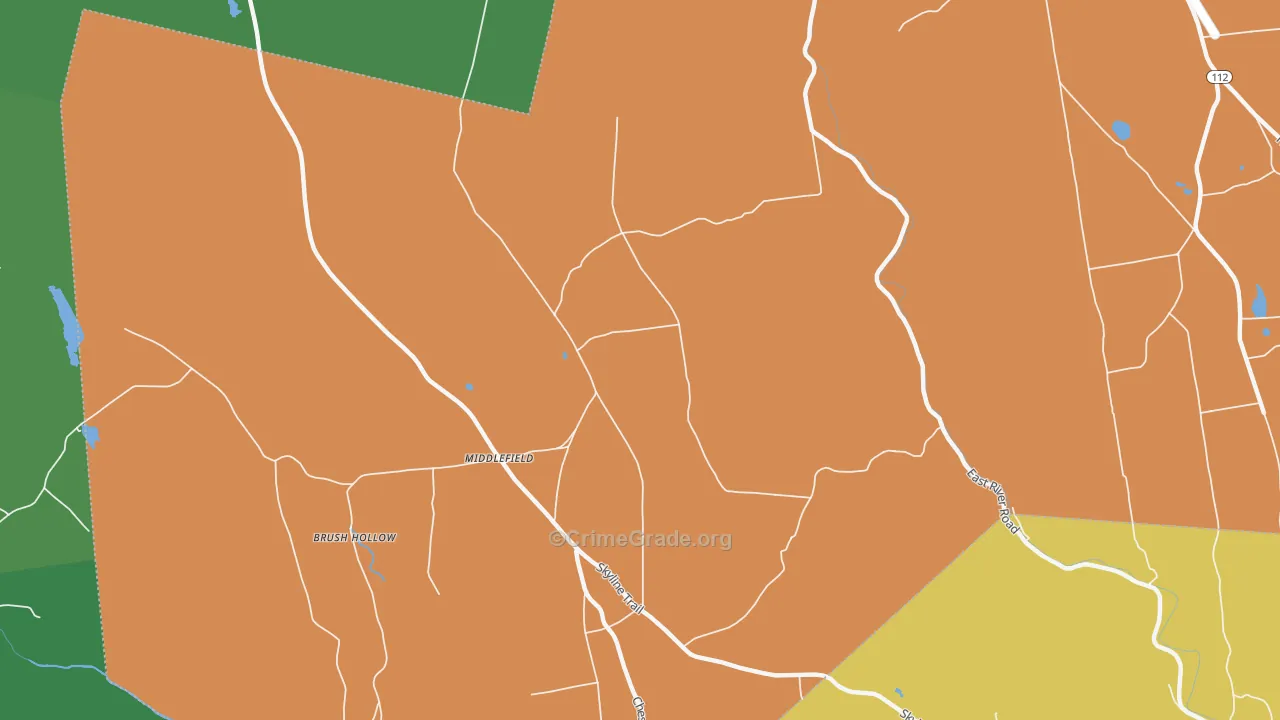 Middlefield, MA Map of Drug-Related Crime Rates