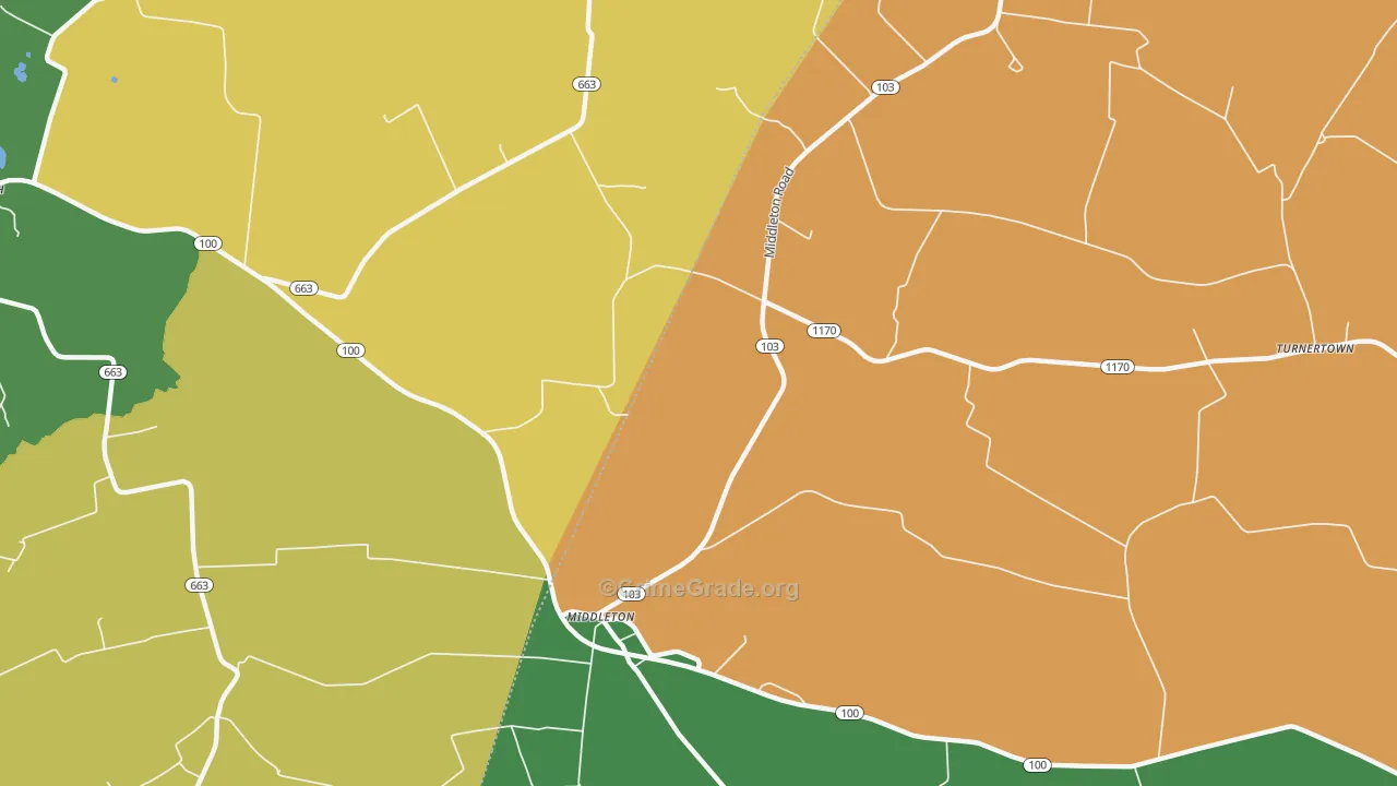 Middleton, KY Map of Drug-Related Crime Rates