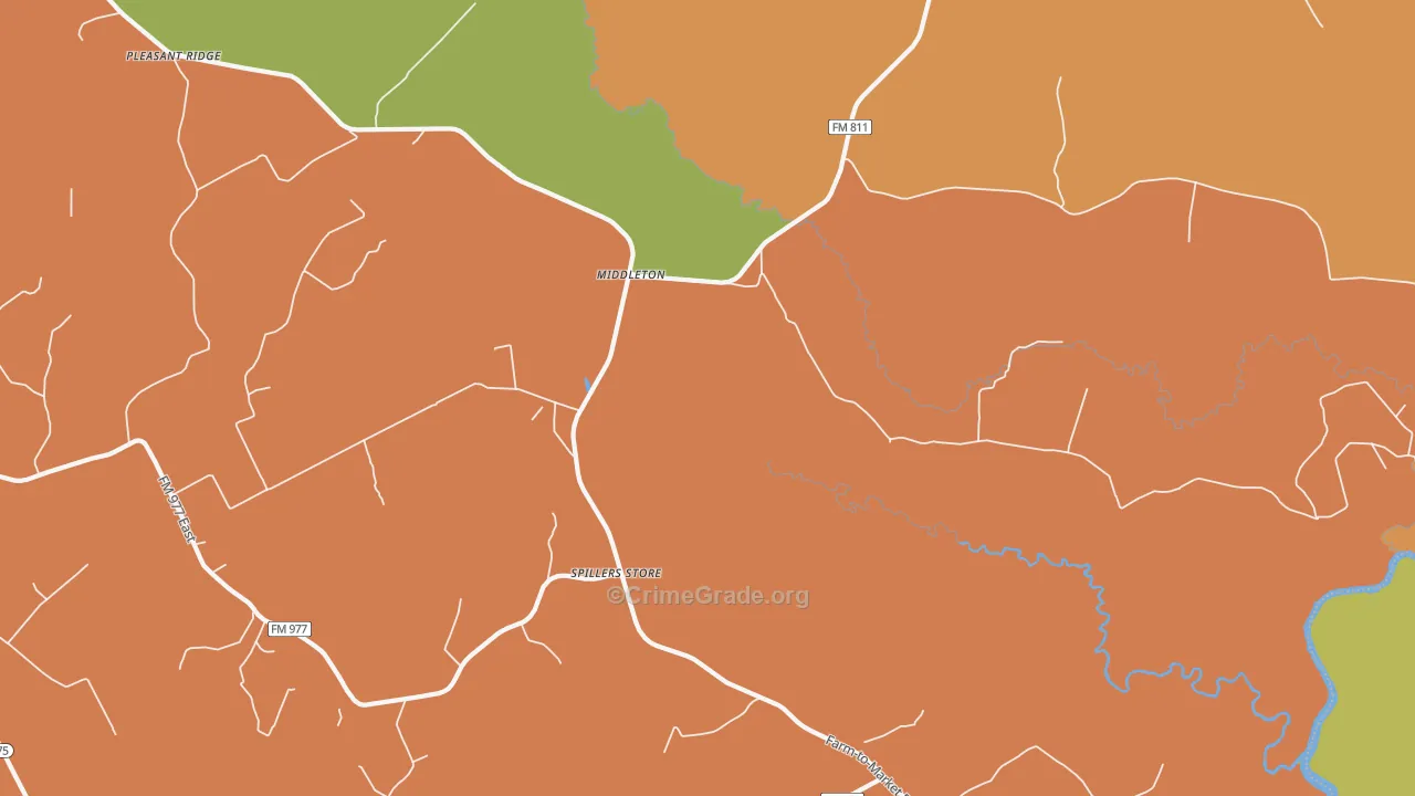 Middleton, TX Map of Drug-Related Crime Rates