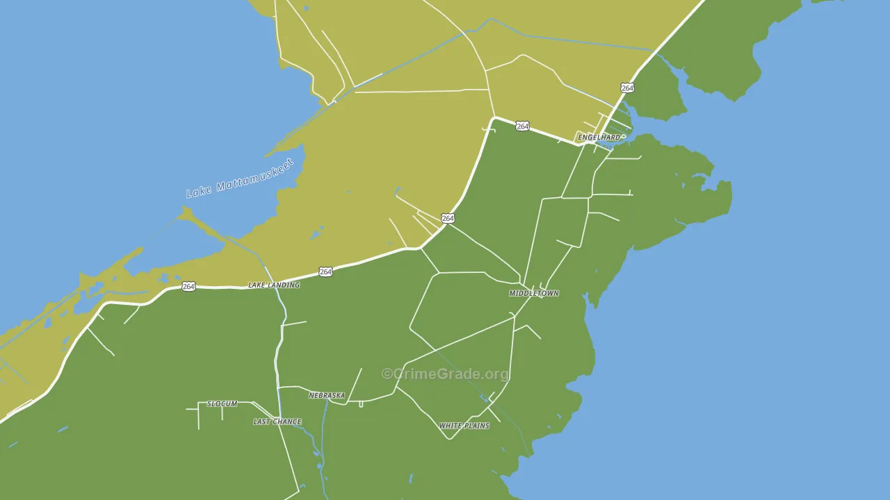 Middletown, NC Map of Drug-Related Crime Rates