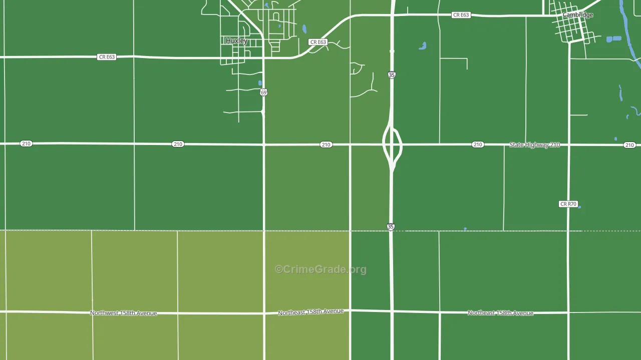 Midvale, IA Map of Drug-Related Crime Rates