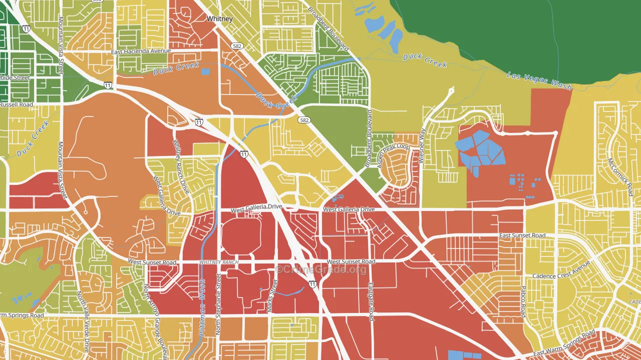 Midway, Henderson, NV Map of Drug-Related Crime Rates
