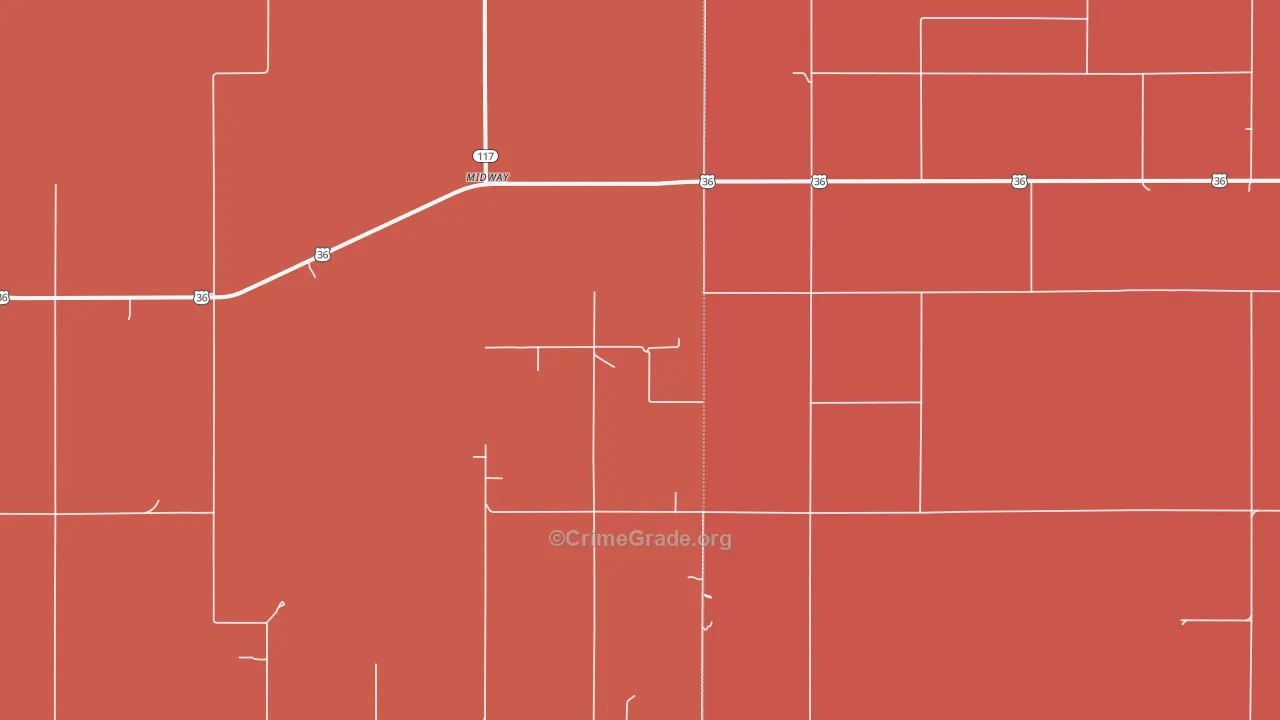 Midway, KS Map of Drug-Related Crime Rates
