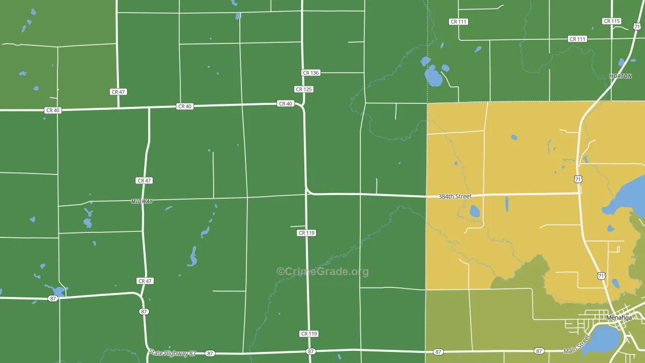Midway, MN Map of Drug-Related Crime Rates