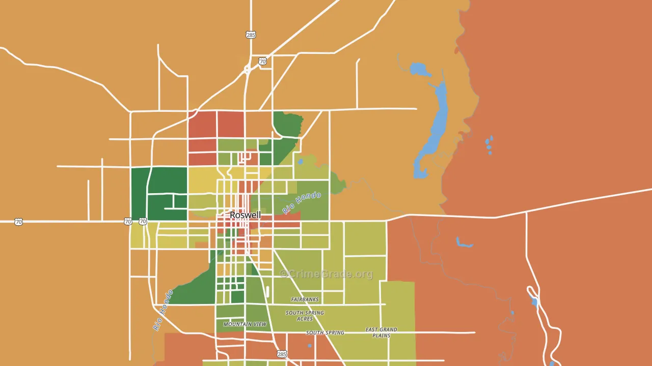 Midway, NM Map of Drug-Related Crime Rates