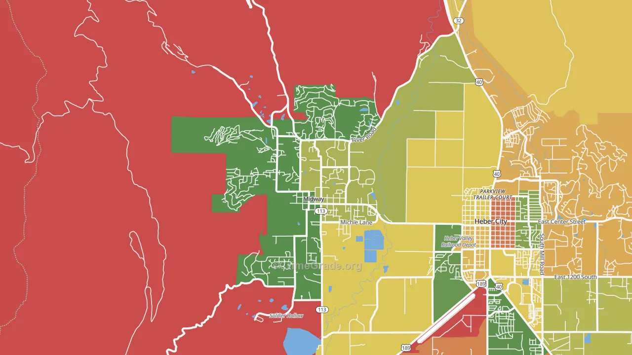 Midway, UT Map of Drug-Related Crime Rates