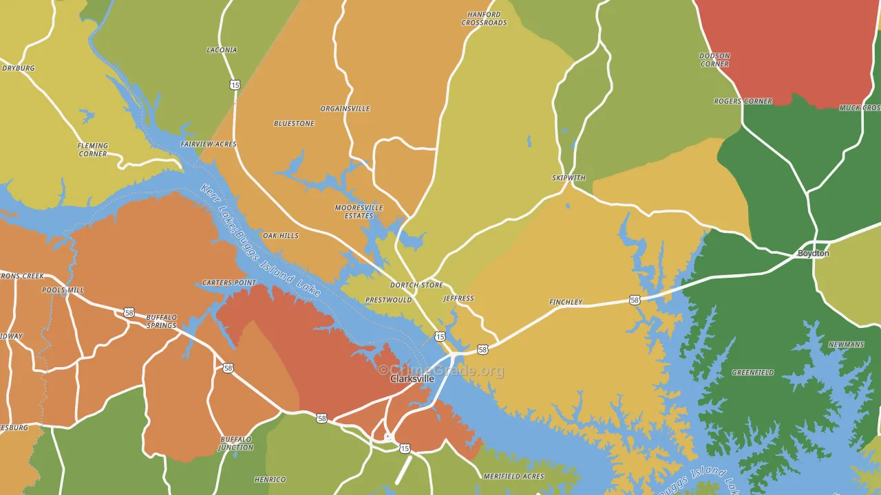 Midway, VA Map of Drug-Related Crime Rates
