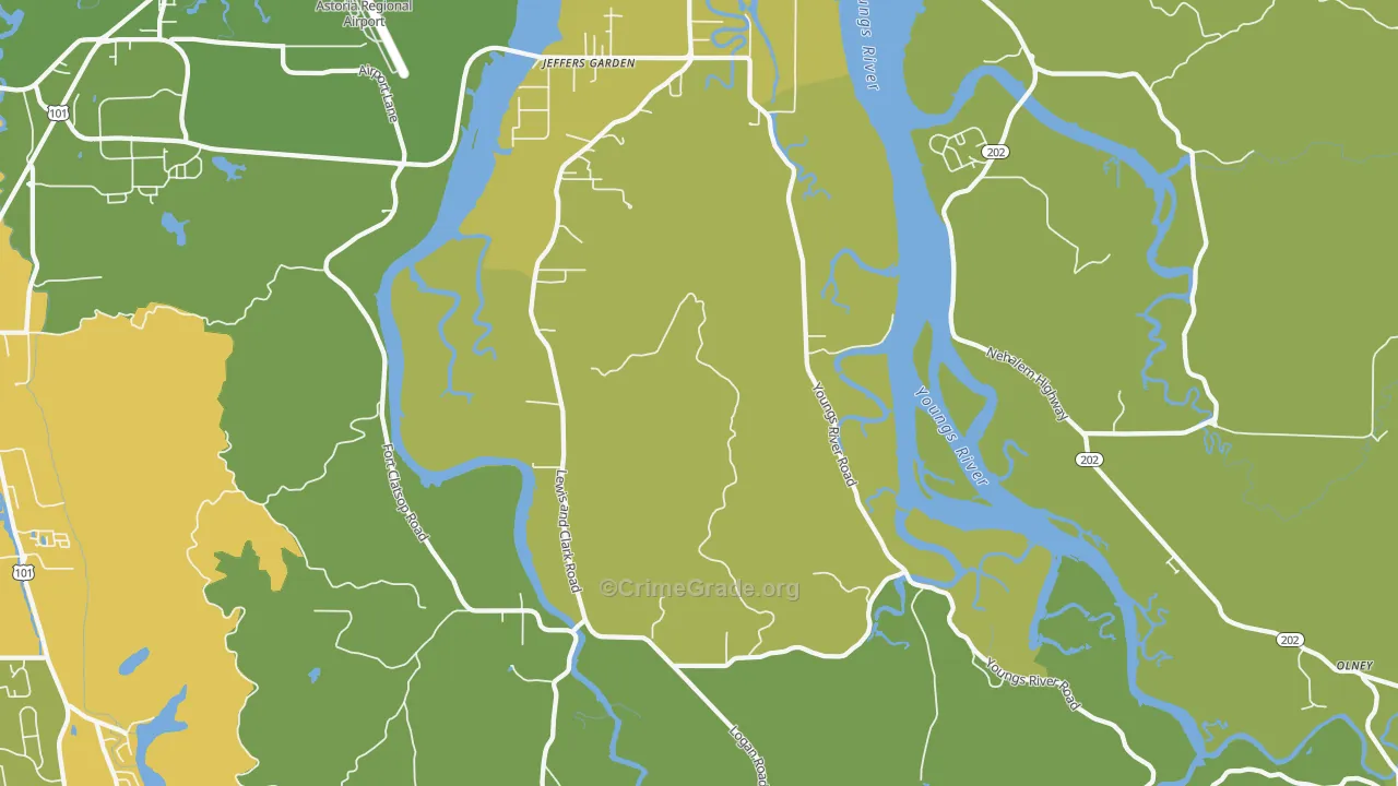 Miles Crossing, OR Map of Drug-Related Crime Rates