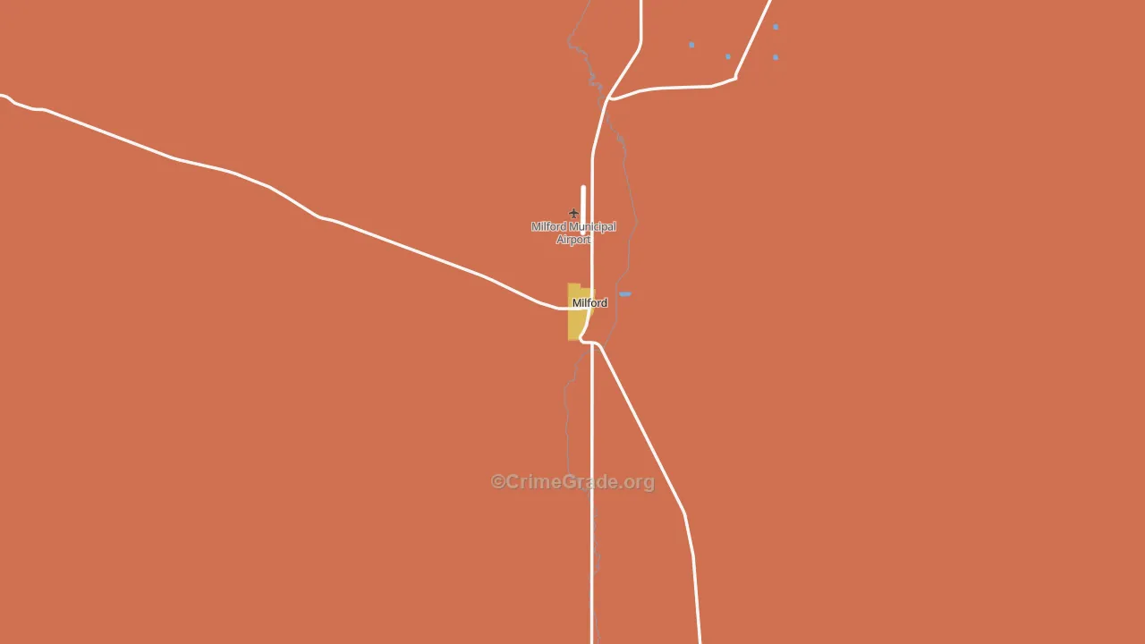 Milford, UT Map of Drug-Related Crime Rates