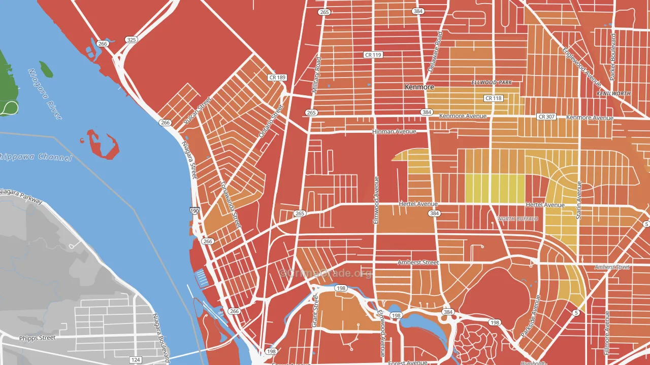 Military, Buffalo, NY Map of Drug-Related Crime Rates