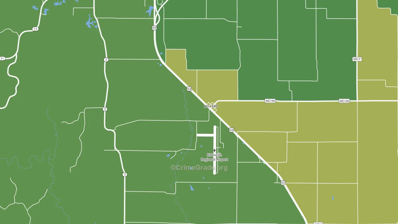 Millard, MO Map of Drug-Related Crime Rates