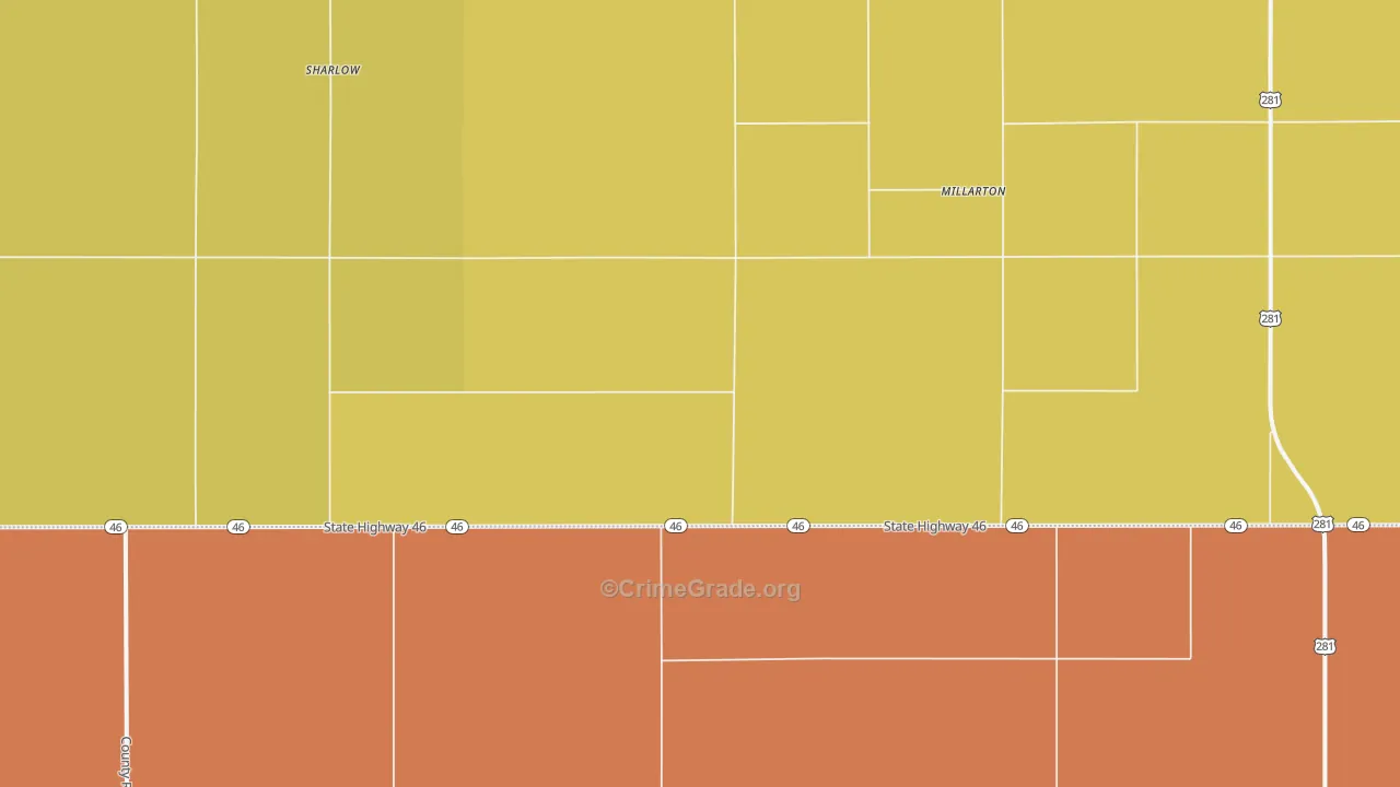 Millarton, ND Map of Drug-Related Crime Rates