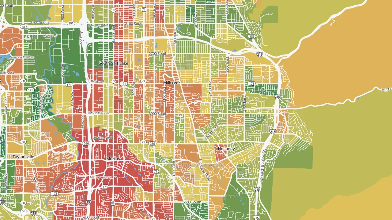 Millcreek, Salt Lake City, UT Map of Drug-Related Crime Rates