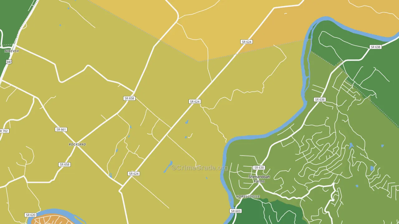 Milldale, VA Map of Drug-Related Crime Rates