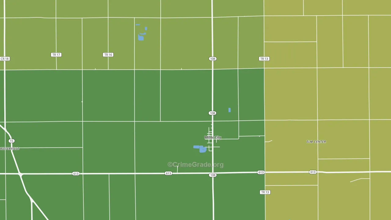 Miller City, OH Map of Drug-Related Crime Rates
