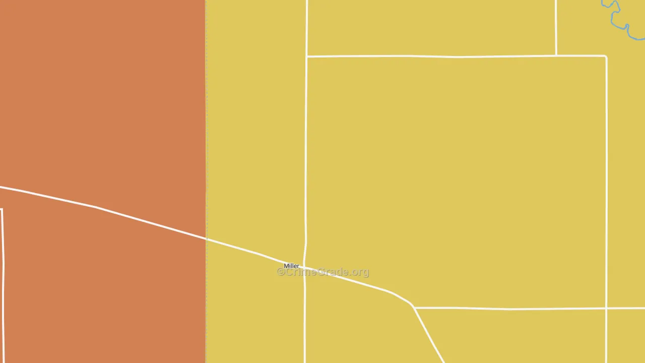 Miller, NE Map of Drug-Related Crime Rates