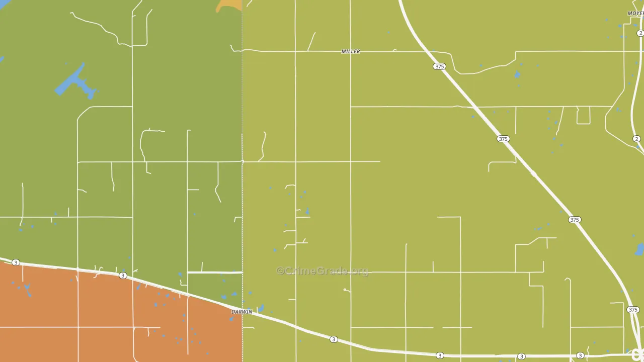 Miller, OK Map of Drug-Related Crime Rates