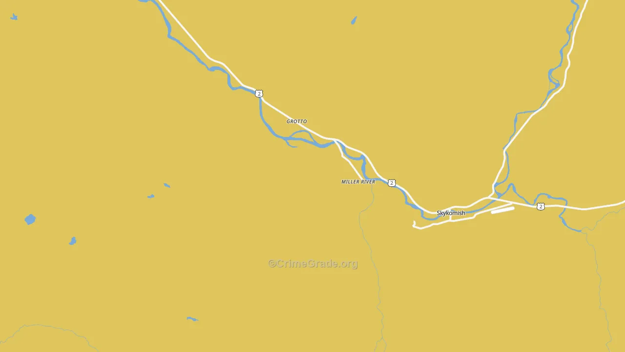 Miller River, WA Map of Drug-Related Crime Rates