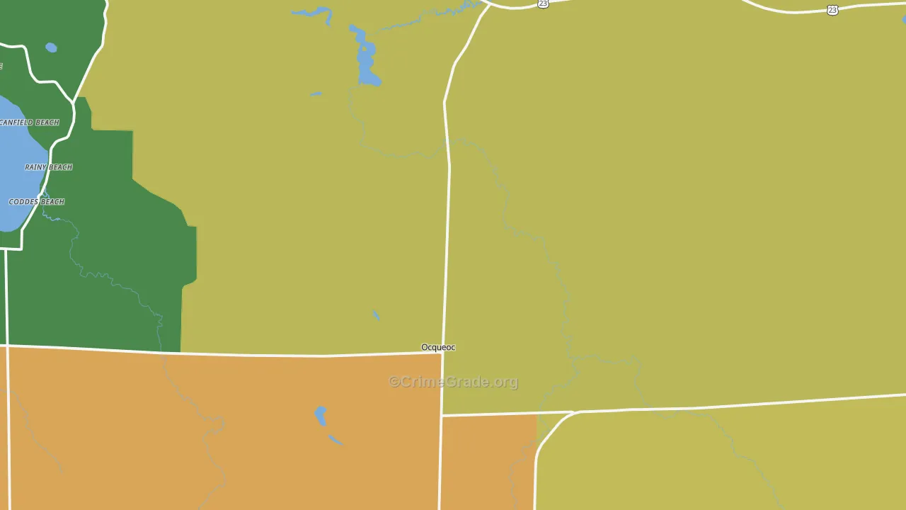 Millersburg, MI Map of Drug-Related Crime Rates
