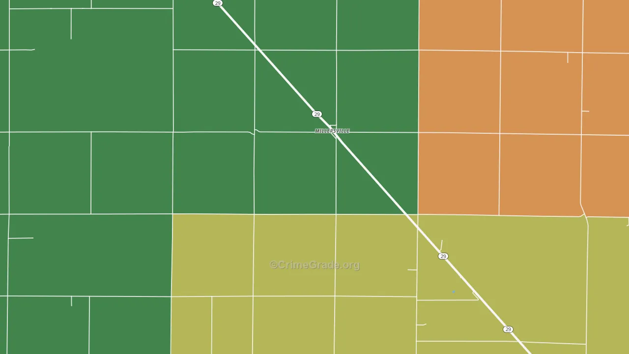 Millersville, IL Map of Drug-Related Crime Rates