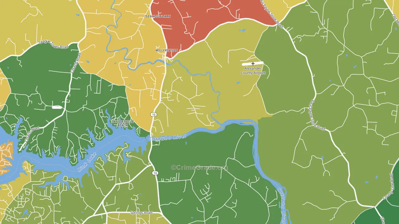 Millersville, NC Map of Drug-Related Crime Rates