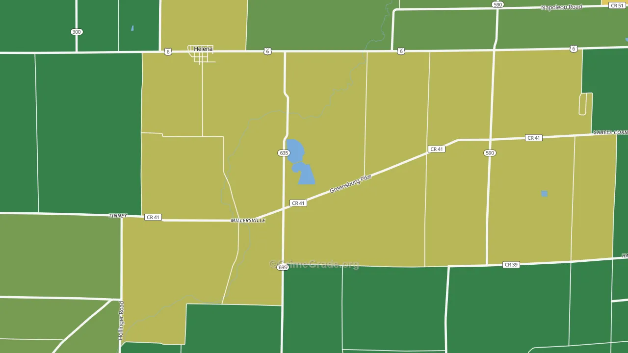 Millersville, OH Map of Drug-Related Crime Rates