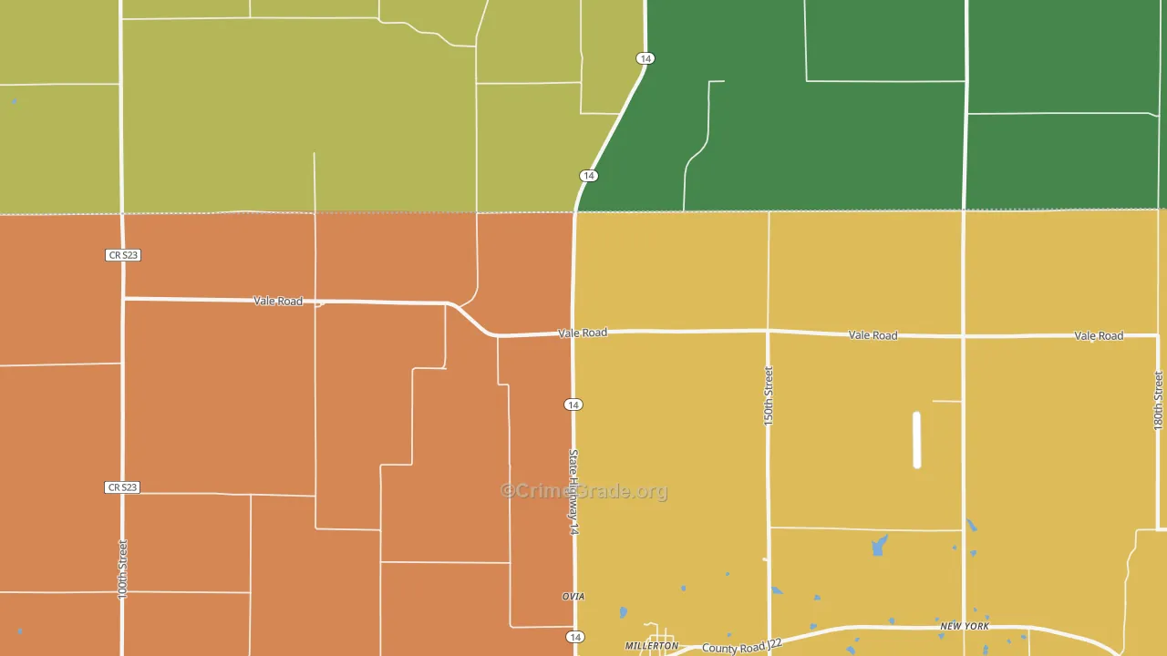 Millerton, IA Map of Drug-Related Crime Rates