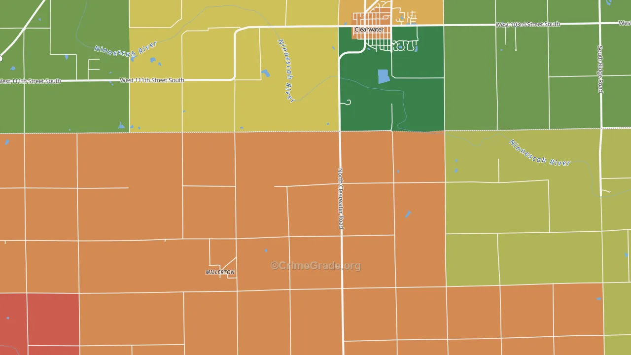 Millerton, KS Map of Drug-Related Crime Rates