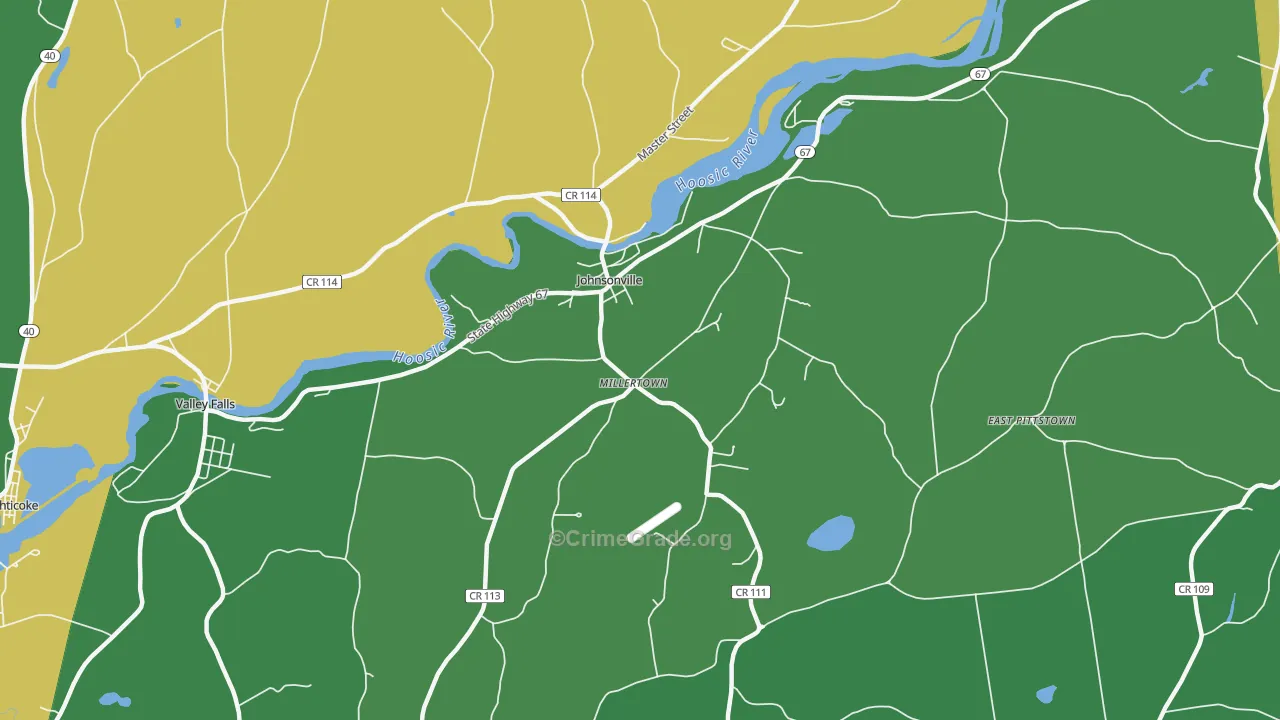 Millertown, NY Map of Drug-Related Crime Rates