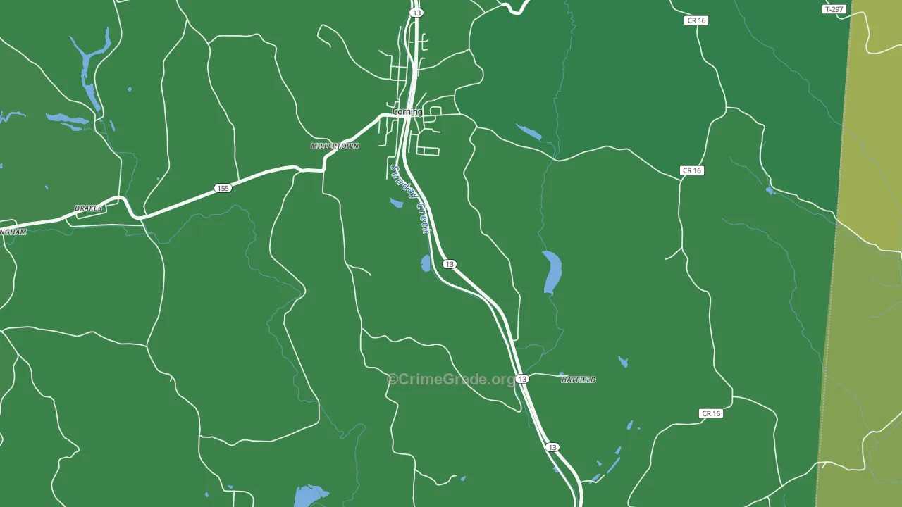 Millertown, OH Map of Drug-Related Crime Rates