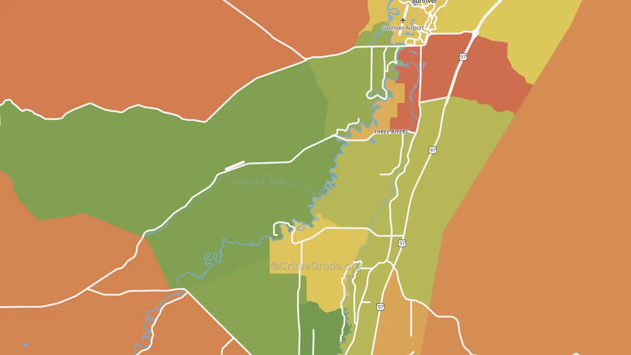 Millican, OR Map of Drug-Related Crime Rates