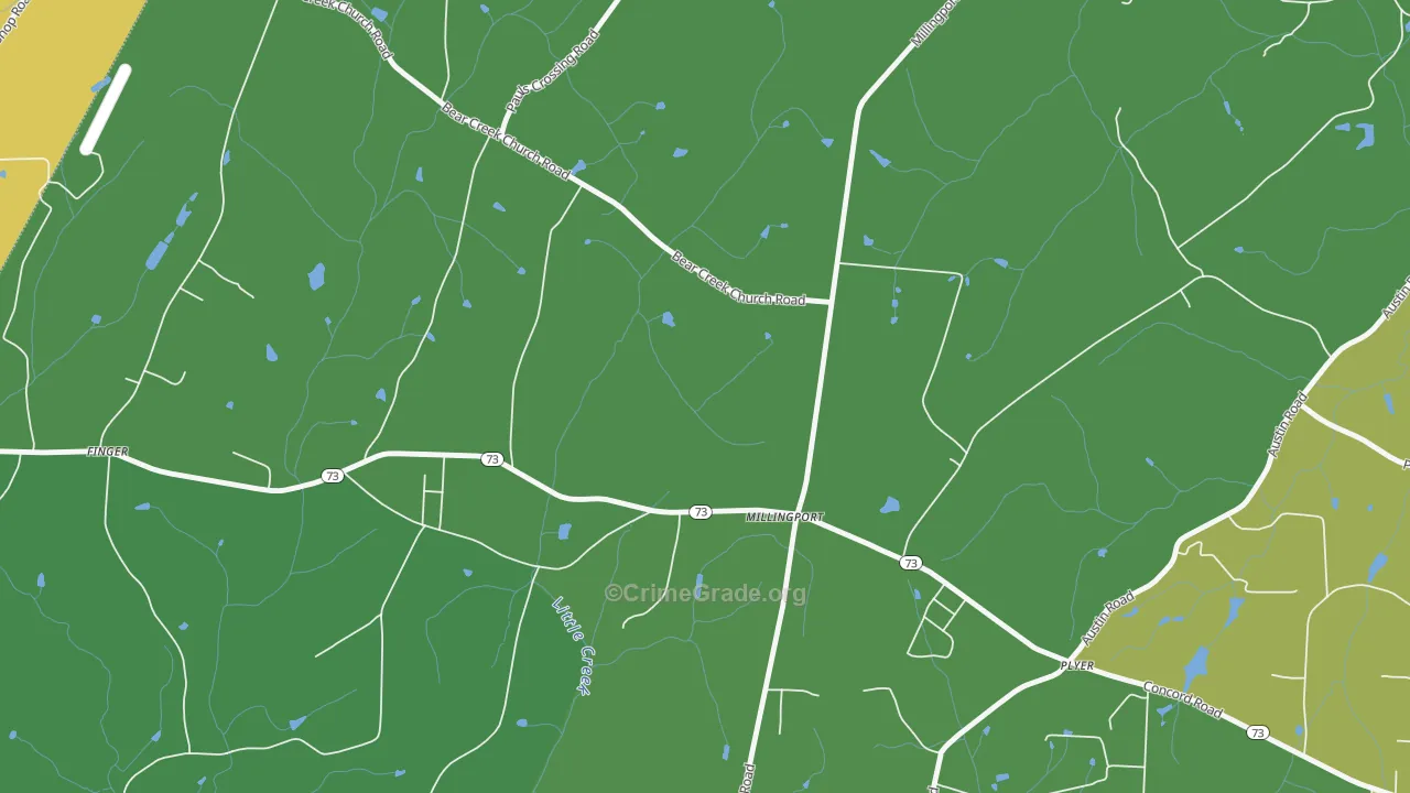 Millingport, NC Map of Drug-Related Crime Rates
