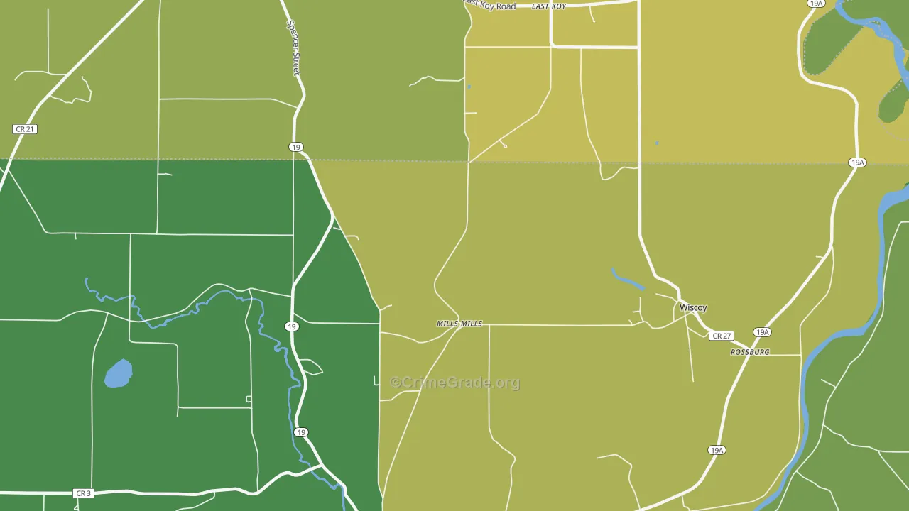 Mills Mills, NY Map of Drug-Related Crime Rates