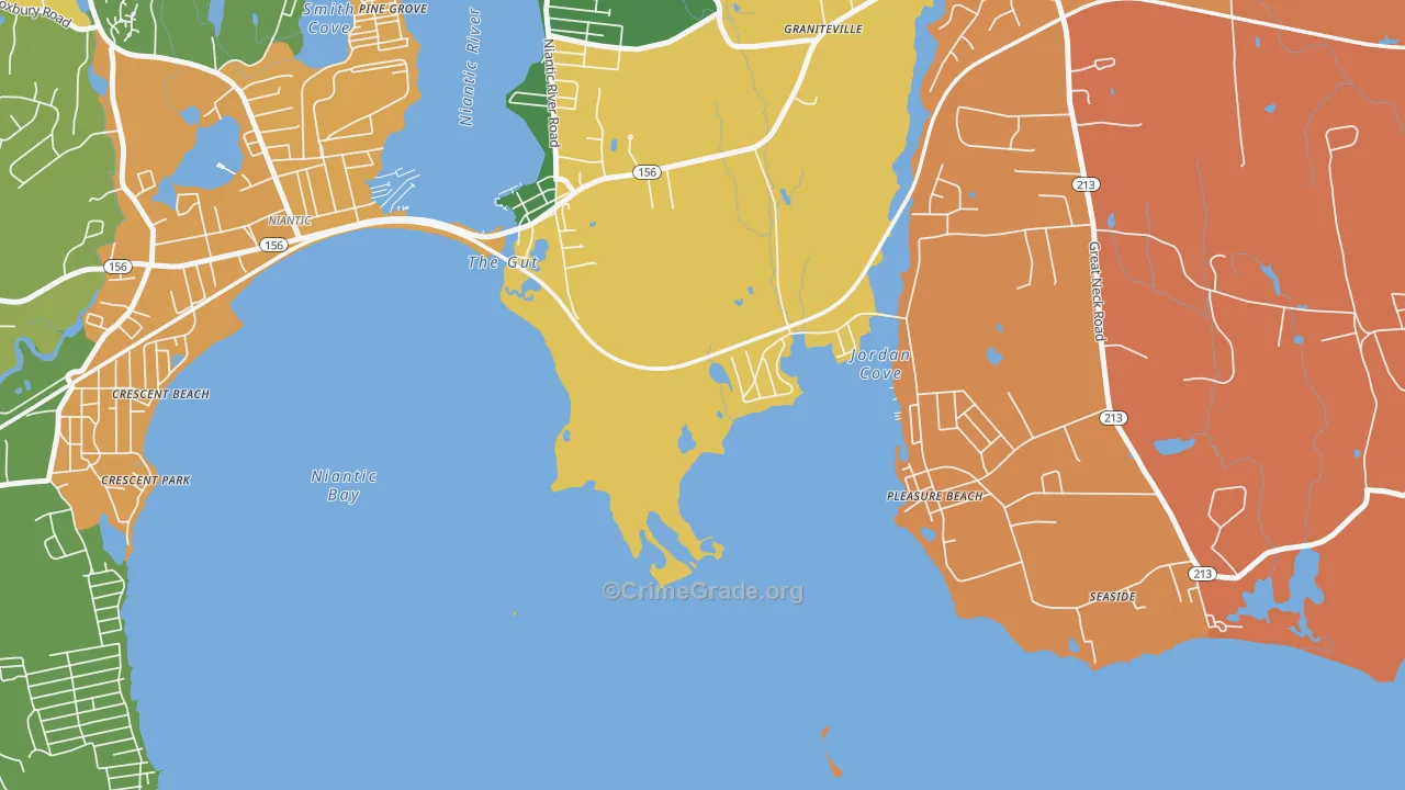 Millstone, CT Map of Drug-Related Crime Rates