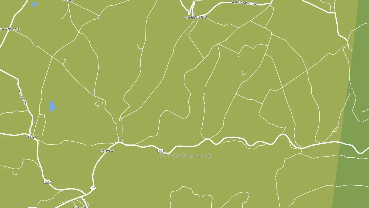 Millview, PA Map of Drug-Related Crime Rates
