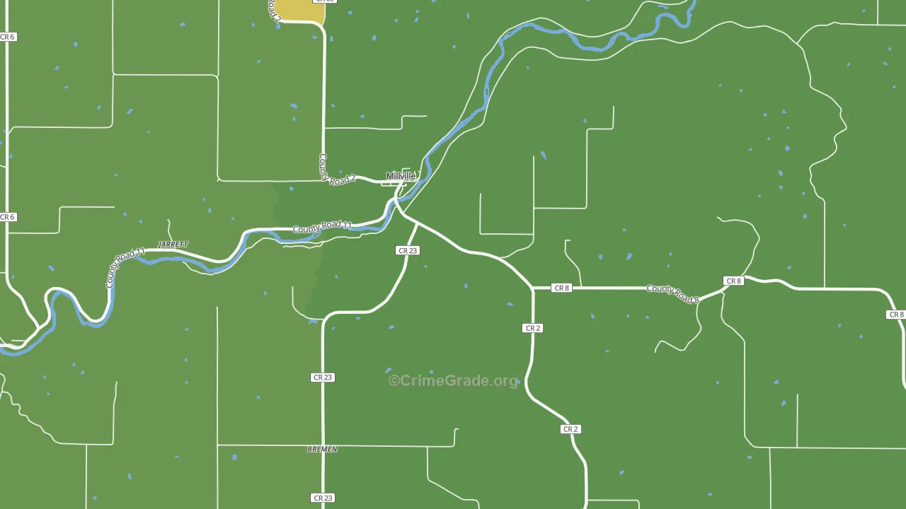 Millville, MN Map of Drug-Related Crime Rates