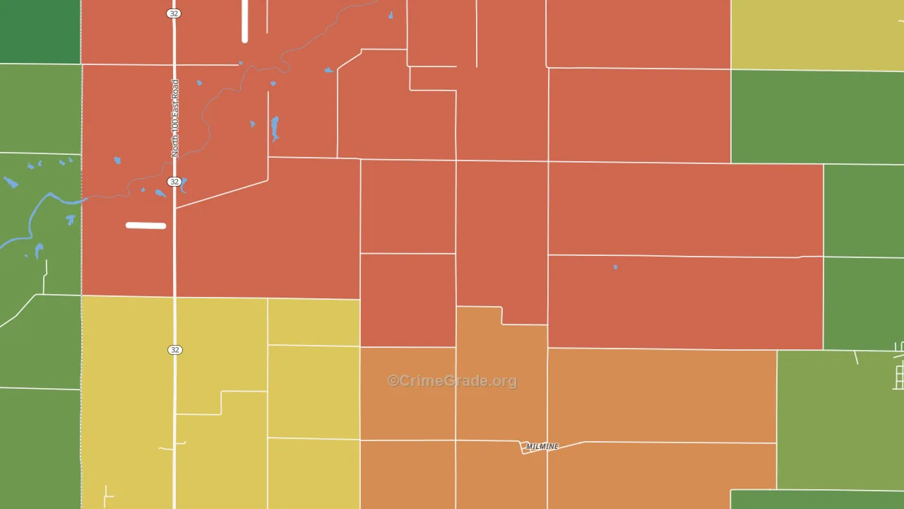 Milmine, IL Map of Drug-Related Crime Rates