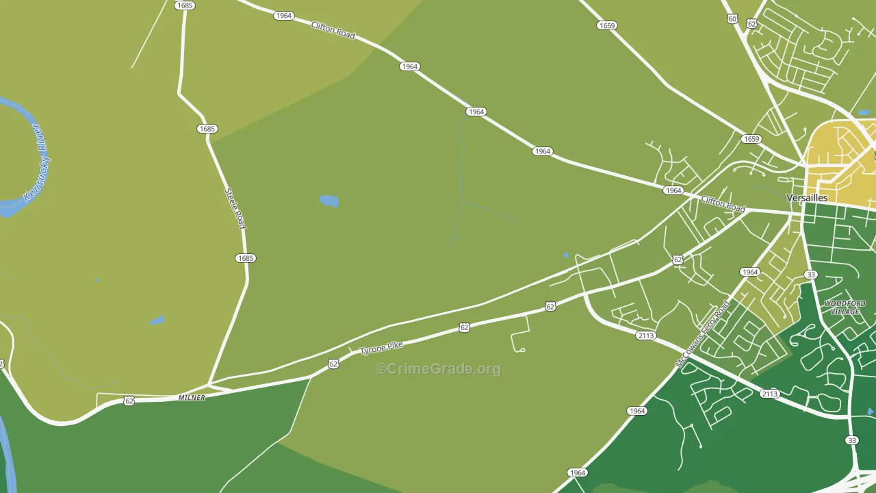 Milner, KY Map of Drug-Related Crime Rates