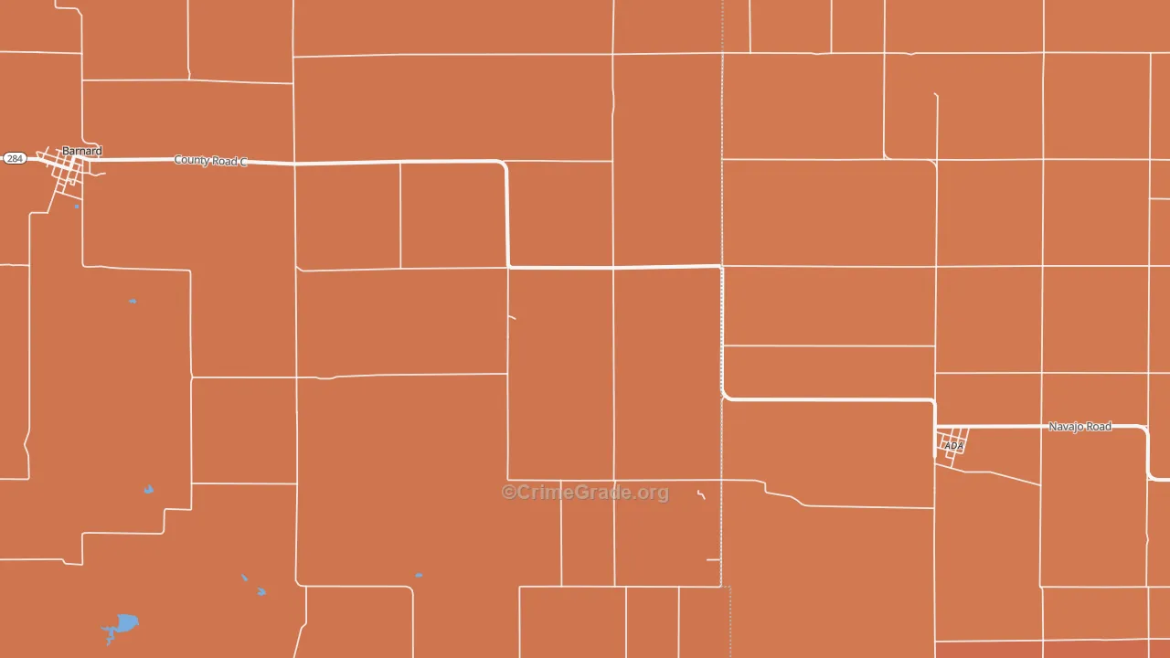 Milo, KS Map of Drug-Related Crime Rates